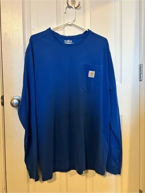 Carhartt Royal Blue Long-Sleeve Pocket Tee